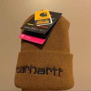 NWT- Carhartt toque Thick Ribbed Knit Beanie Brown Warm Unisex One size